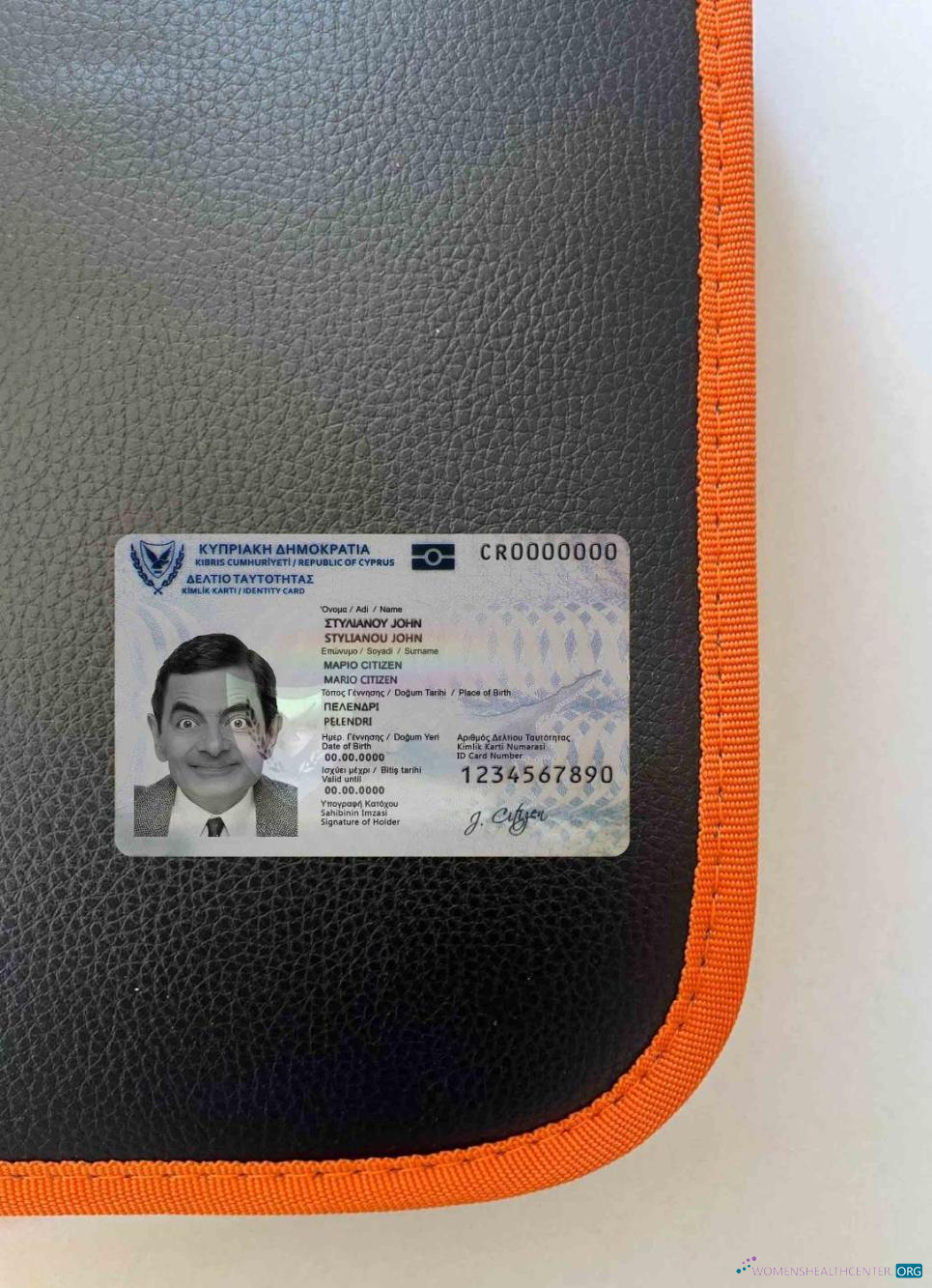 Download Cyprus ID photolook FRONT Photoshop template